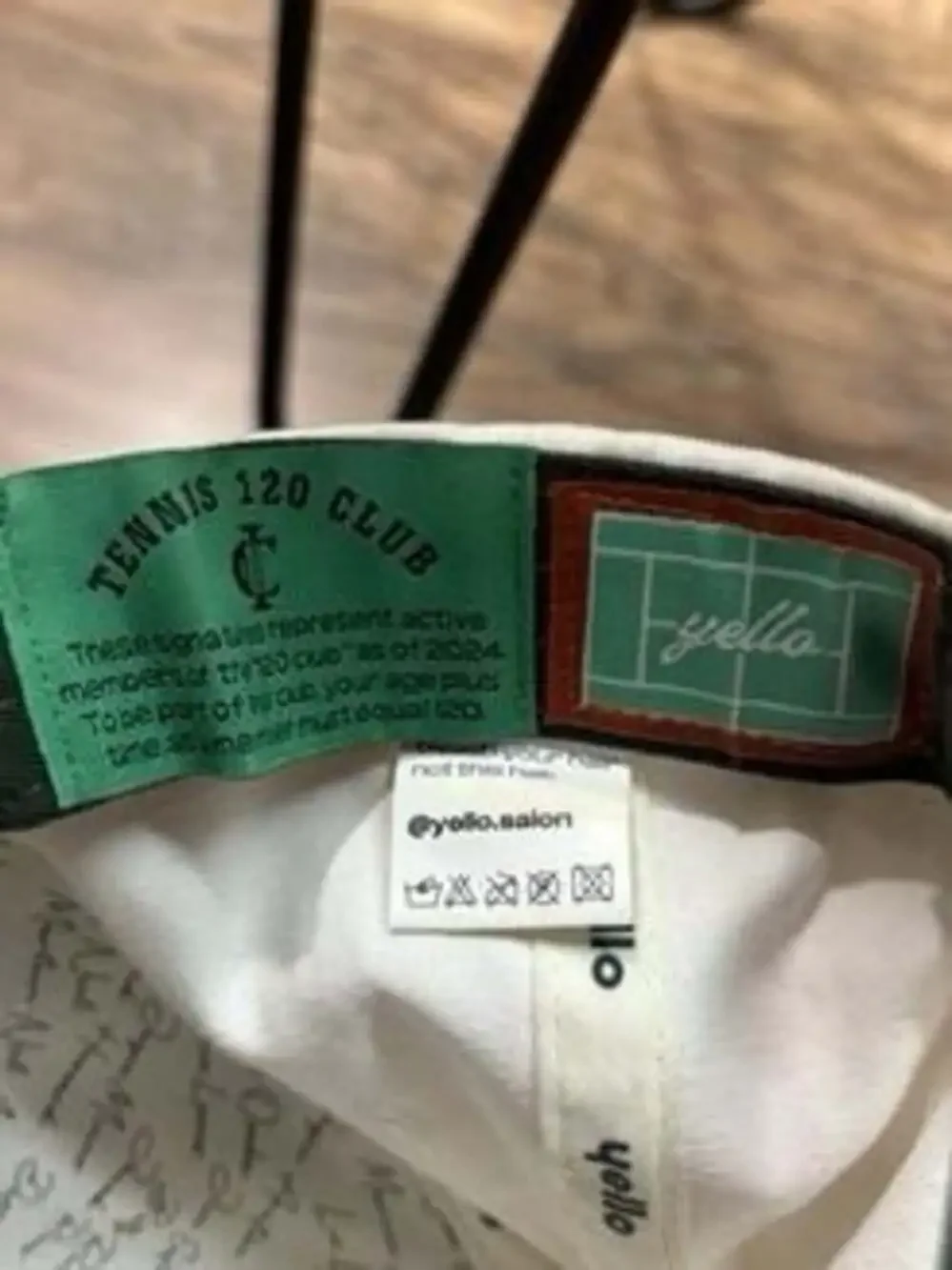 Yello Tennis Club Baseball Cap Adjustable White/Green One Size Unisex Adults